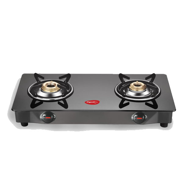 Pigeon by Stovekraft Stainless Steel Ayush Glasstop 2 Burner Gas Stove (PGAYUSH2B)