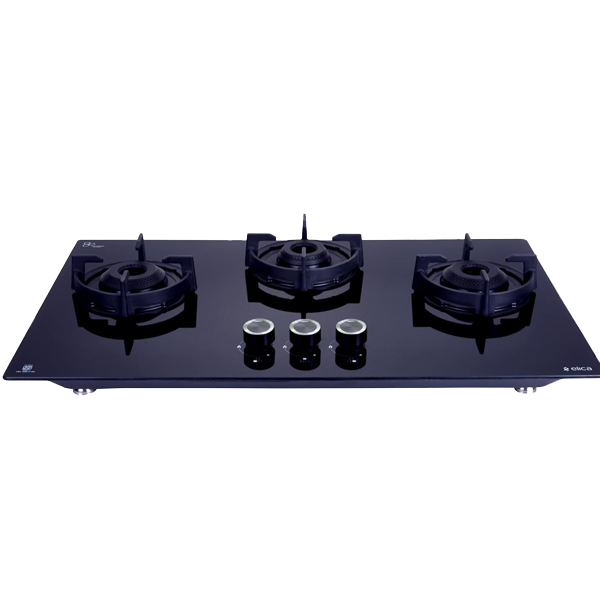 Elica Flexi 375 Lotus IND HD Glass Top 3 Burner Automatic Hob (Direct Multi Flame Burner, FLEXI375LOTUSINDHDBR)