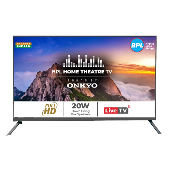 BPL 109 cm (43 inches) QLED FHD HOMETHEATRE GTV with Sound by Onkyo, Dolby Audio, Black (BPL43Q52)