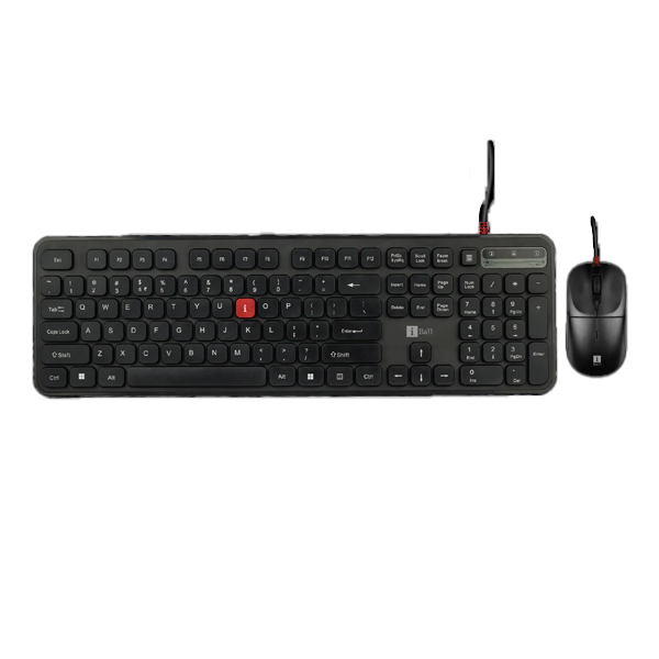 Iball Wired USB Keyboard Mouse Combo (IBALLWKMCLICKSET320)