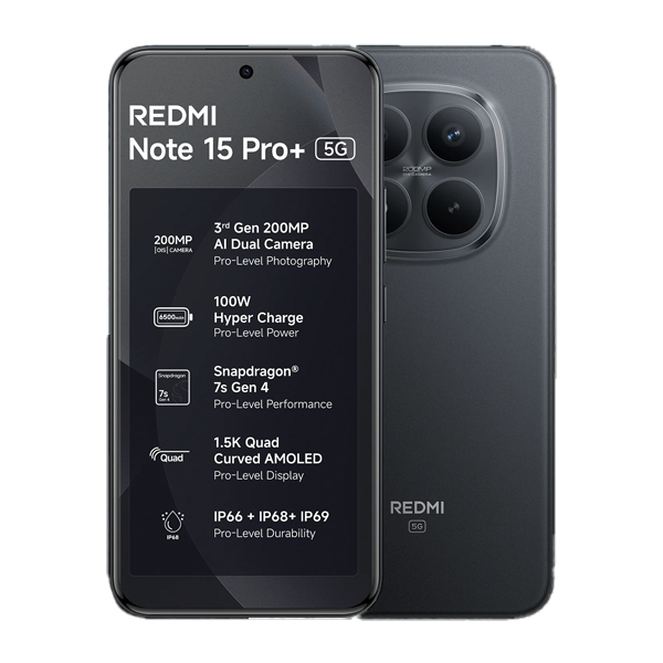 Redmi Note 15 Pro Plus 5G 12GB RAM, 512GB (RN15PROPLUS5G12512GB)