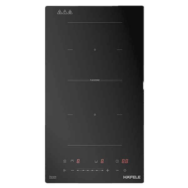 Hafele Nero 30 30 cm Built-in 2 Zone Induction Hob with Flex Zone, Premium Glass, 3500W (INDCOOKNERO30)