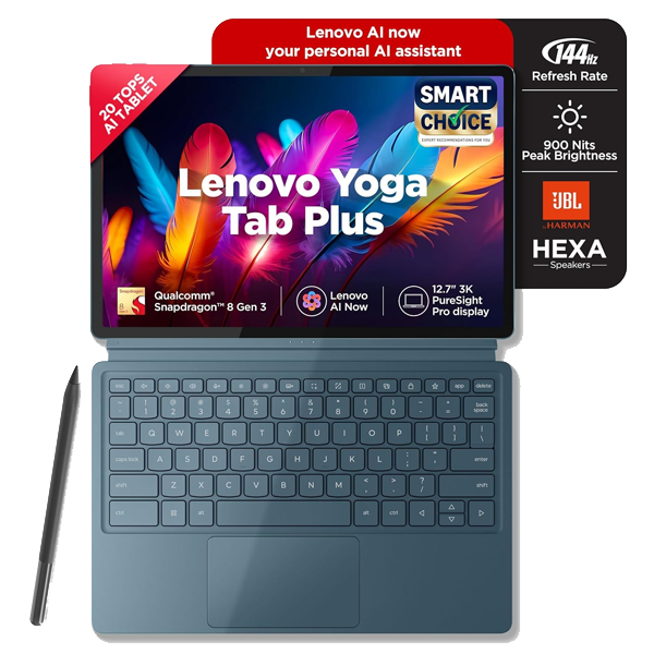 Lenovo Yoga Tab Plus Wi-Fi Android Tablet with Tab Pen Pro and Keyboard (12.7 Inch, 16GB RAM, 256GB ROM (LT12.716256ZAEG0042)