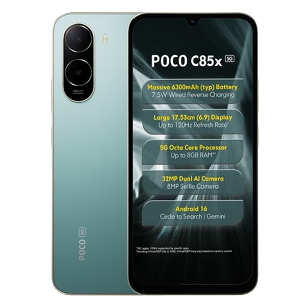 POCO C85x 5G Mobile 64 GB, 4 GB RAM (POCOC85X5G464GB)